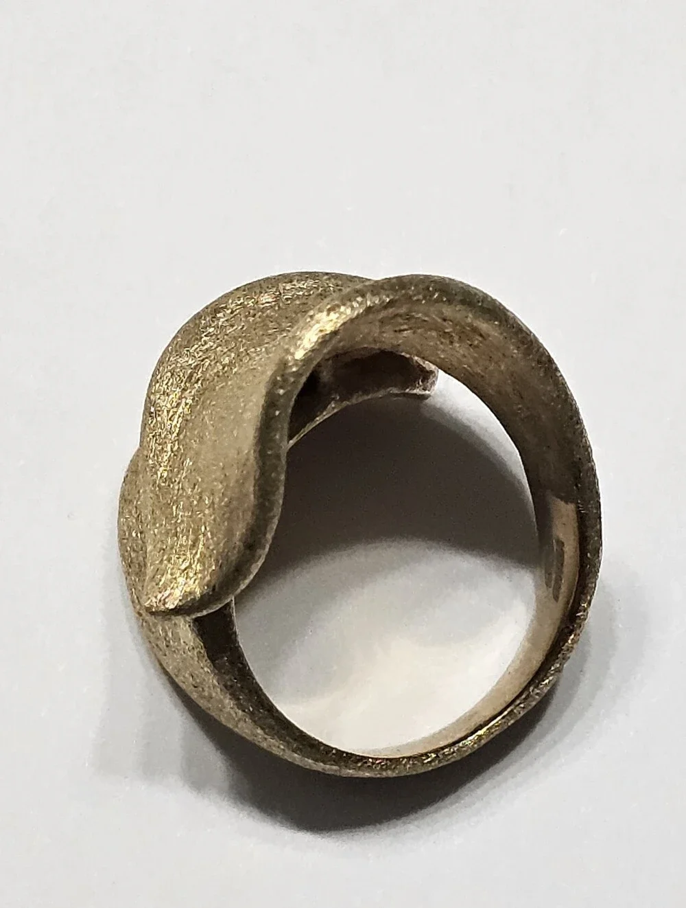 RJ Graziano Brutalist Sculptural Wave Ring Size 7 Gold Statement Ring